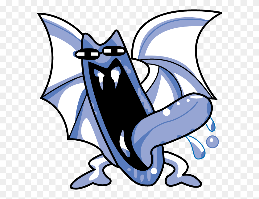 602x585 Made A Vectorized Version Of Golbat39s Gen 1 Spritepic Golbat Tongue, Dragon, Bicycle, Vehicle HD PNG Download