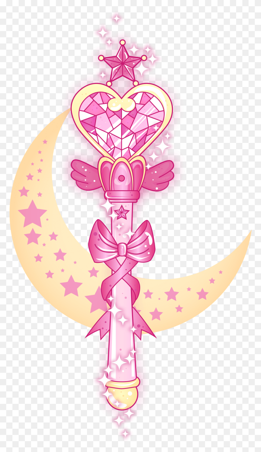 1017x1819 Descargar Png Sailor Moon Wand Art, Hook, Purple Hd Png