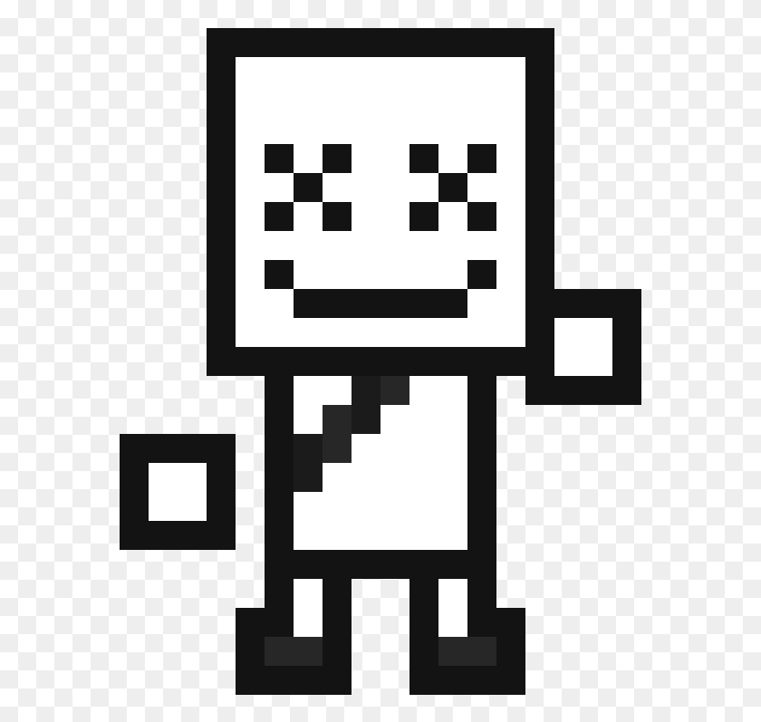 577x737 Made Marshmello In My Illustration, Stencil, Game, Qr Code HD PNG Download