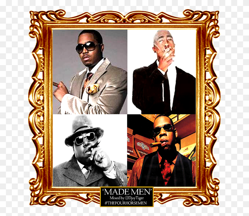 650x670 Made Men Ft Pac Nas Jayz And Biggie Notorious Big Biggie Smalls Artwork, Person, Human, Collage HD PNG Download
