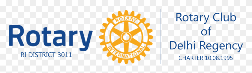 3843x913 Made With By Rotaract Club Delhi Technological Rotary District 3011 Logo, Symbol, Trademark, Machine HD PNG Download