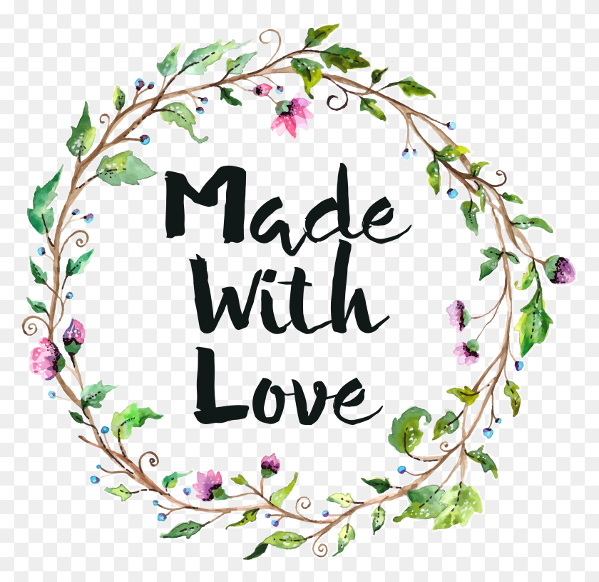 2922x2829 Made With Love Logo Handmade Made With Love Clipart, Plant, Flower, Blossom HD PNG Download