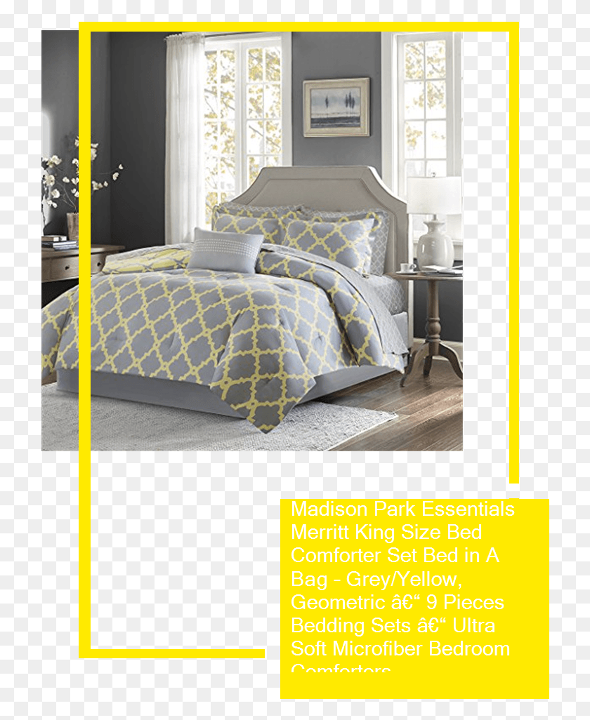 724x966 Madison Park Essentials Merritt King Size Bed Comforter Purple Geometric Duvet Cover, Furniture, Bedroom, Room HD PNG Download