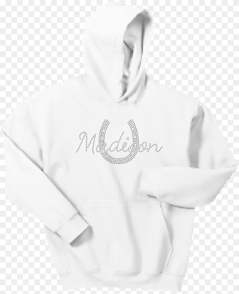 840x1031 Madison Rhinestone White Hoodie, Sweatshirt, Clothing, Hood, Knitwear Transparent PNG