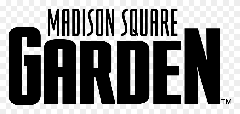 2190x953 Madison Square Garden Logo Black And White Madison Square Garden, Nature, Outdoors, Astronomy HD PNG Download