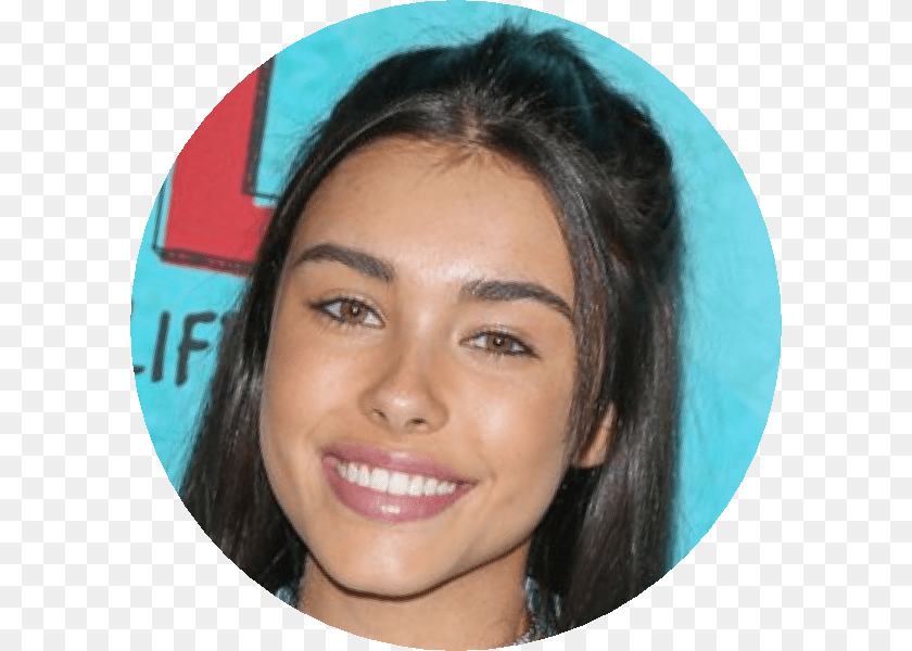 600x600 Madisonbeer Girl, Dimples, Face, Happy, Head Clipart PNG