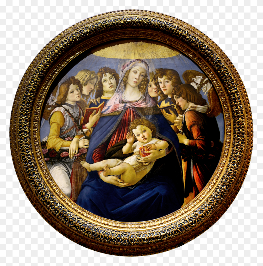 1200x1216 Madonna Of The Pomegranate Botticelli Madonna Of The Pomegranate, Person, Human HD PNG Download