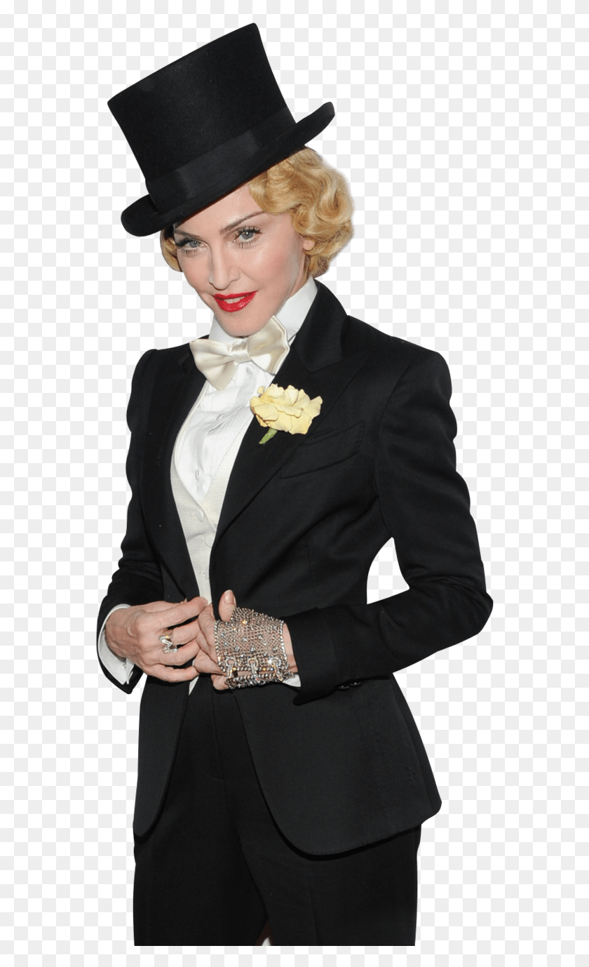 571x1318 Madonna Top Hat Madonna, Clothing, Apparel, Suit HD PNG Download