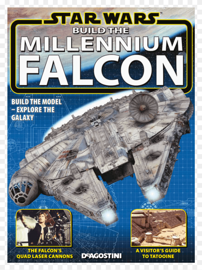 941x1281 Descargar Png / Revista 1 Star Wars Millennium Falcon 1, Cartel, Anuncio, Nave Espacial Hd Png