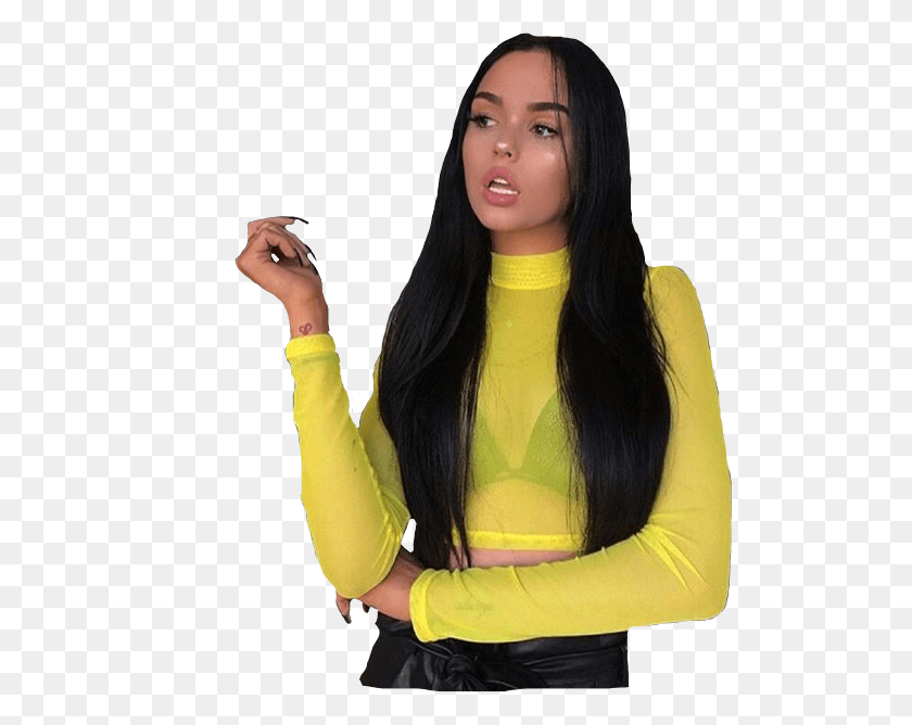 537x608 Descargar Png Maggie Yellow Neon Editinghelp Foriconers Maggie Girl, Person, Human, Ropa Hd Png