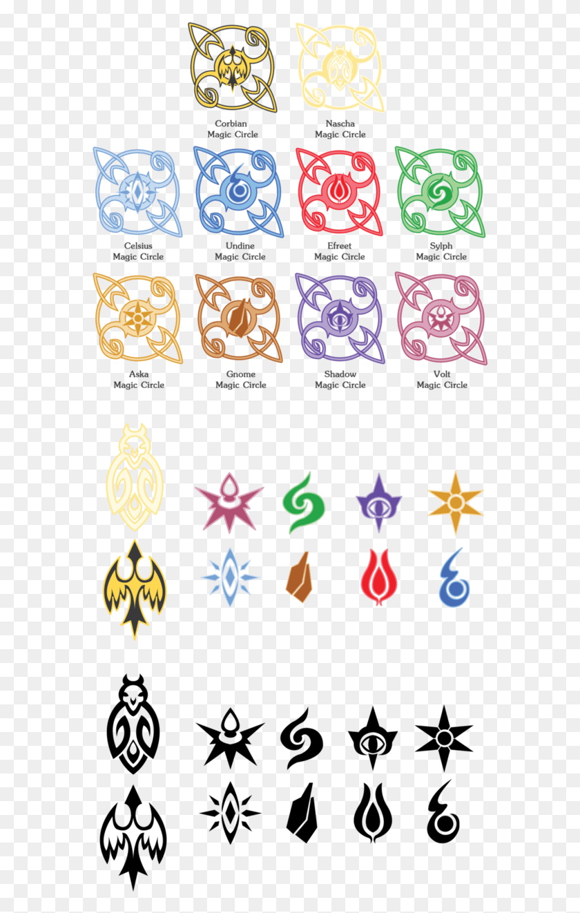 574x1262 Magic Circles And Spirits Symbols By Asterswan, Symbol, Star Symbol HD PNG Download