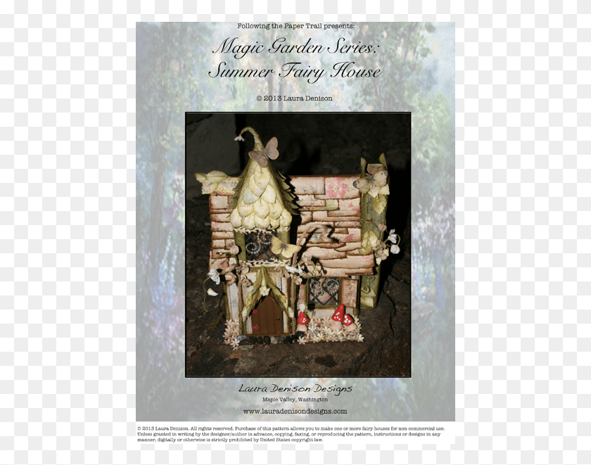 455x601 Magic Garden Series Summer Fairy House Poster, Pájaro, Animal, Anuncio Hd Png