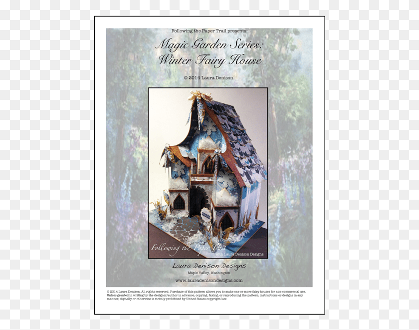465x601 Magic Garden Series Winter Fairy House Poster, Anuncio, Galleta, Comida Hd Png