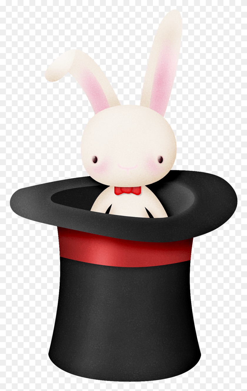 778x1266 Magic Hat Clipart At Getdrawings Rabbit In Hat, Toy, Figurine, Doll HD PNG Download
