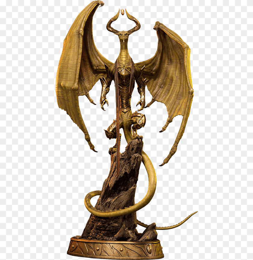 Magic Nicol Bolas Statue, Bronze Sticker PNG