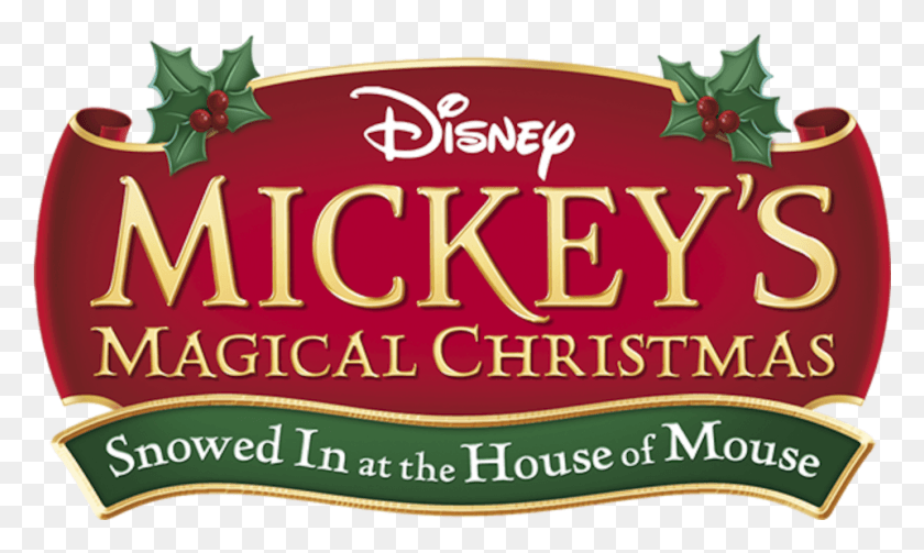 959x545 Descargar Png / La Navidad Mágica De Mickey39S La Navidad Mágica Nevó En La Casa De, Etiqueta, Texto, Logotipo Hd Png