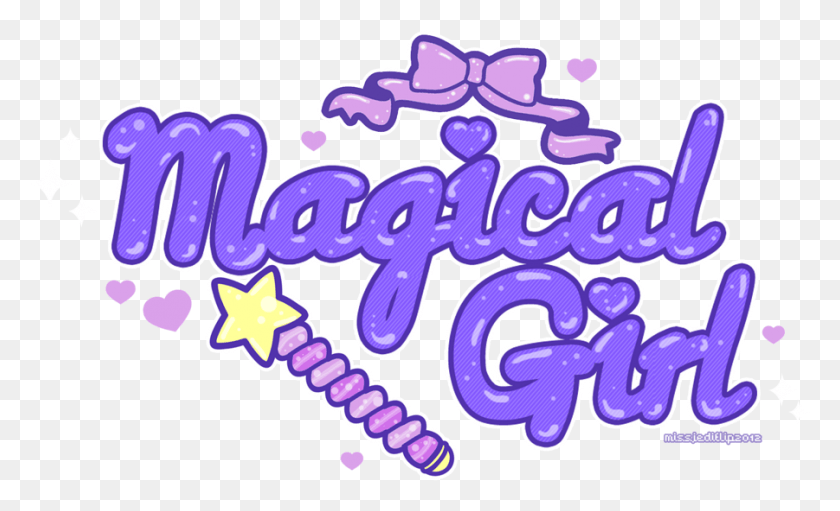 901x522 Magical Girl By Magical Girl, Text, Purple, Alphabet HD PNG Download