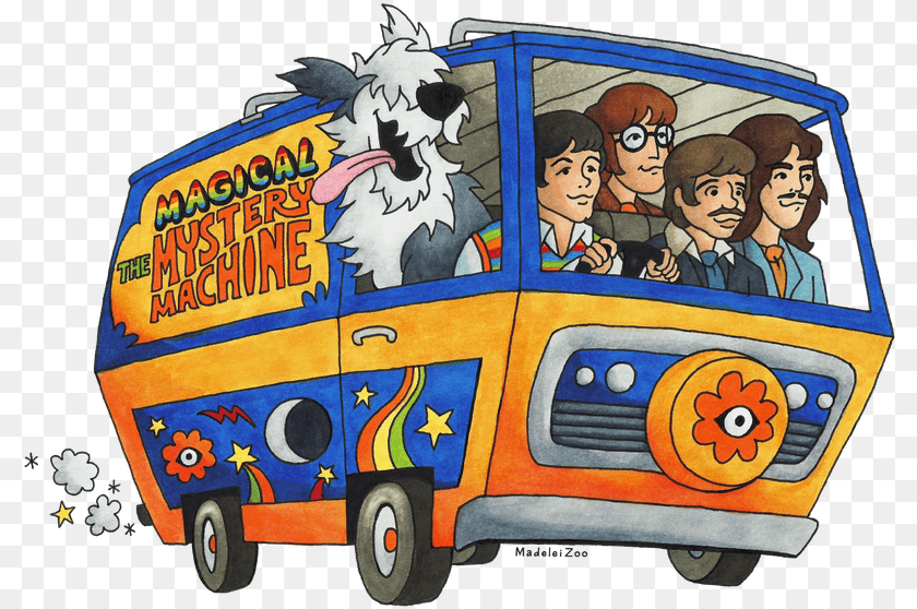 803x558 Magical Mystery Machine, Van, Bus, Transportation, Vehicle Clipart PNG