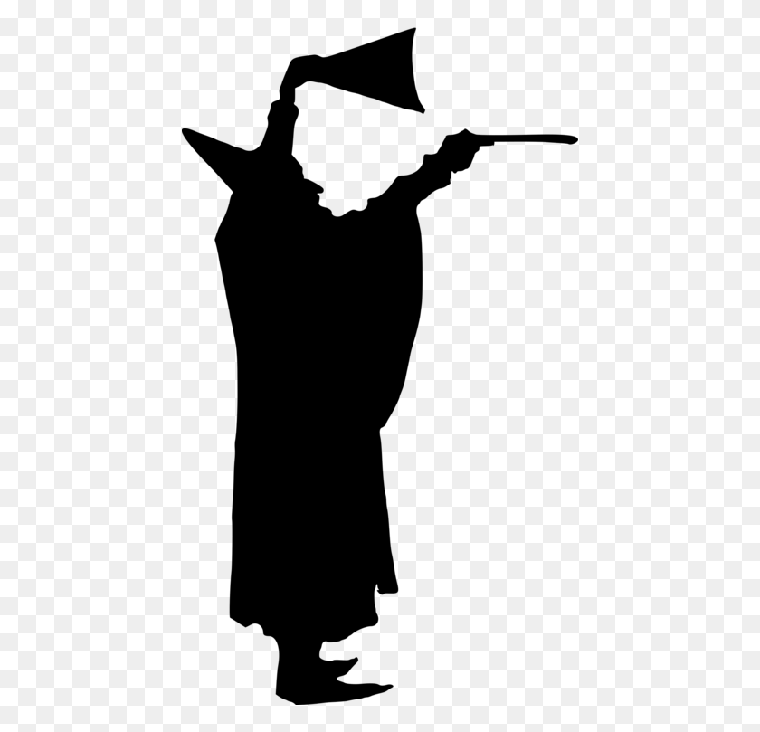 438x749 Magician Silhouette Wand Drawing Magician Silhouette, Gray, World Of Warcraft HD PNG Download