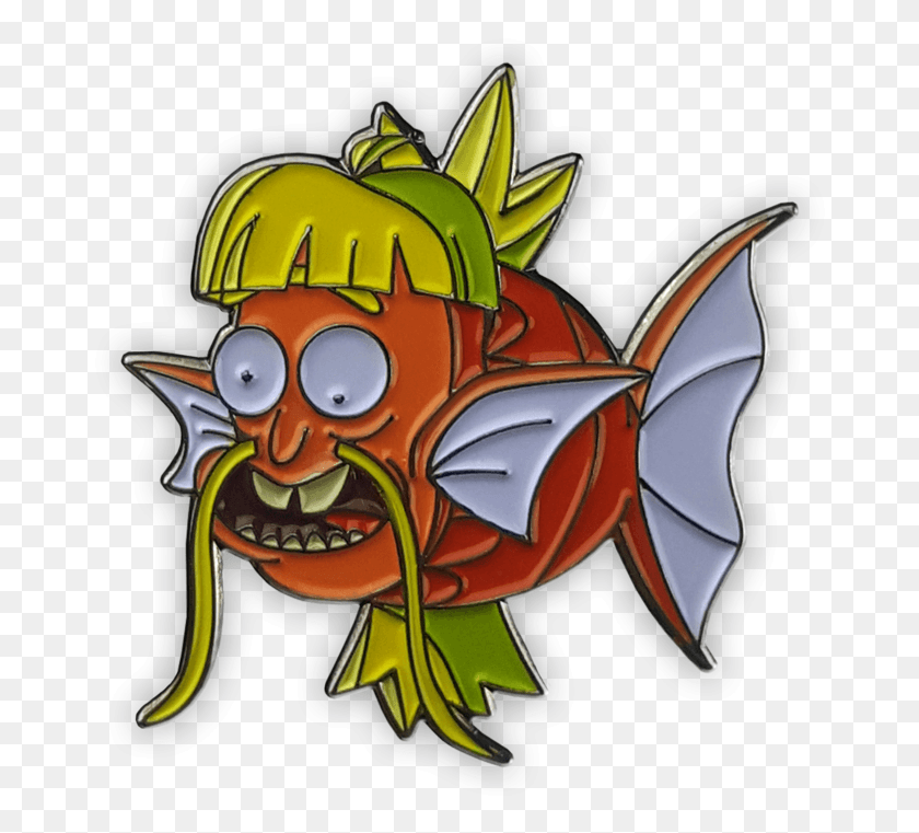 676x701 Magikarpdofus Rick Mashup Pin Badge Cartoon, Animal, Fish, Plant HD PNG Download