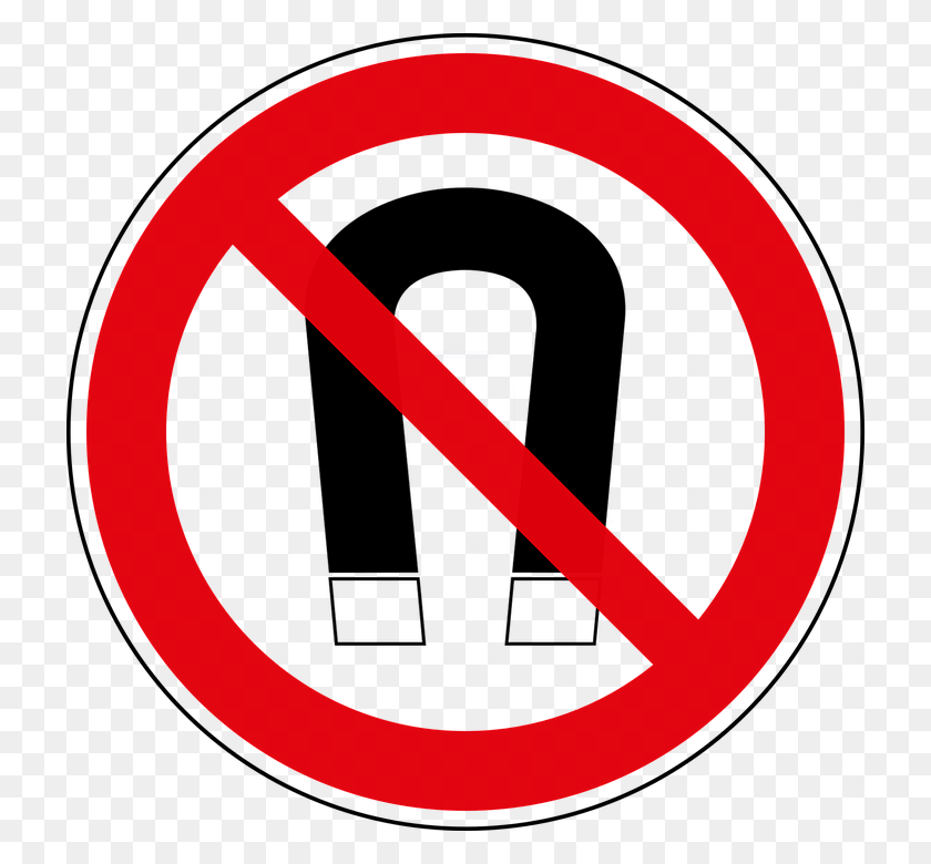 720x720 Запрещение Магнитного Поля Запрещающие Символы Символ No U Turn Знак Клипарт, Логотип, Товарный Знак, Этикетка Hd Png Скачать