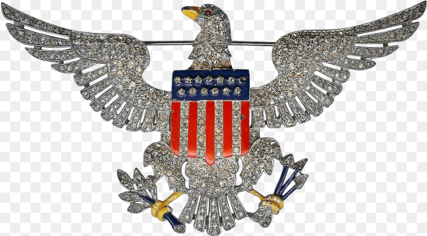 958x532 Magnificent Soaring Eagle Brooch Designer Alfred Philippe Bald Eagle, Accessories, Badge, Symbol, Logo Clipart PNG