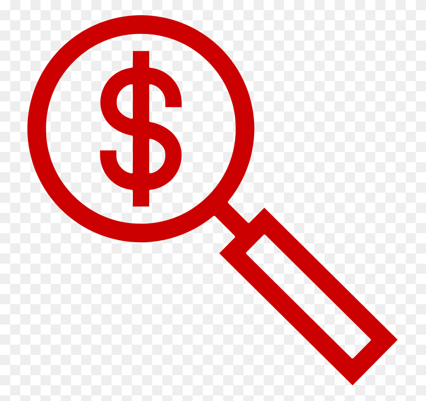 731x731 Magnifying Glass And Dollar Sign Icon Not Touch Sign, Maroon, Symbol, Logo HD PNG Download