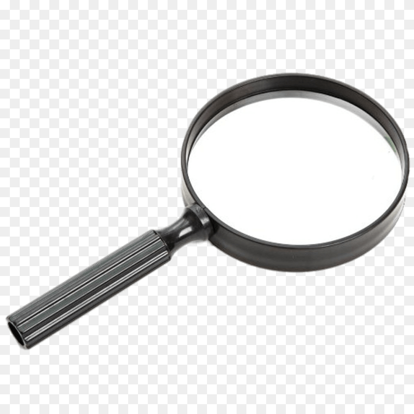 Magnifying Glass With Grey Handle, Smoke Pipe PNG