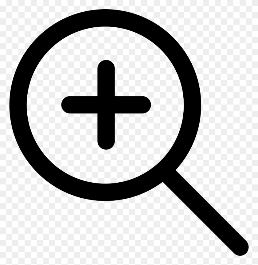 952x980 Magnifying Glass Zoom In Comments Magnifying Glass Zoom Icon, Magnifying, Cross, Symbol HD PNG Download