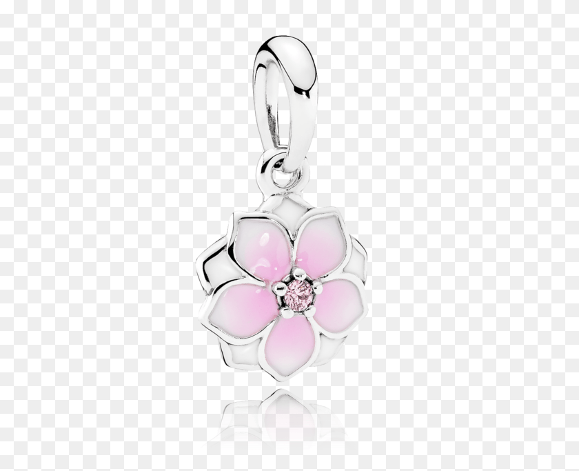 275x623 Magnolia Bloom Pale Cerise Enamel Amp Pink Cz Locket, Pendant, Accessories, Accessory HD PNG Download