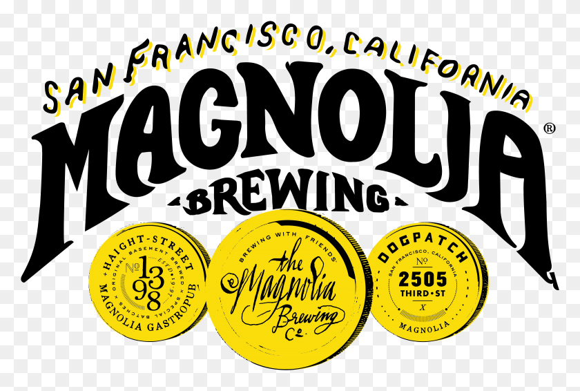 3120x2025 Magnolia Brewing Company Logo, Gold, Text, Outdoors HD PNG Download