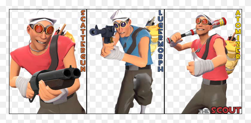 1116x503 Magoolachub Scout Loadout Team Fortress Classic Scout Loadout, Sunglasses, Accessories, Accessory HD PNG Download