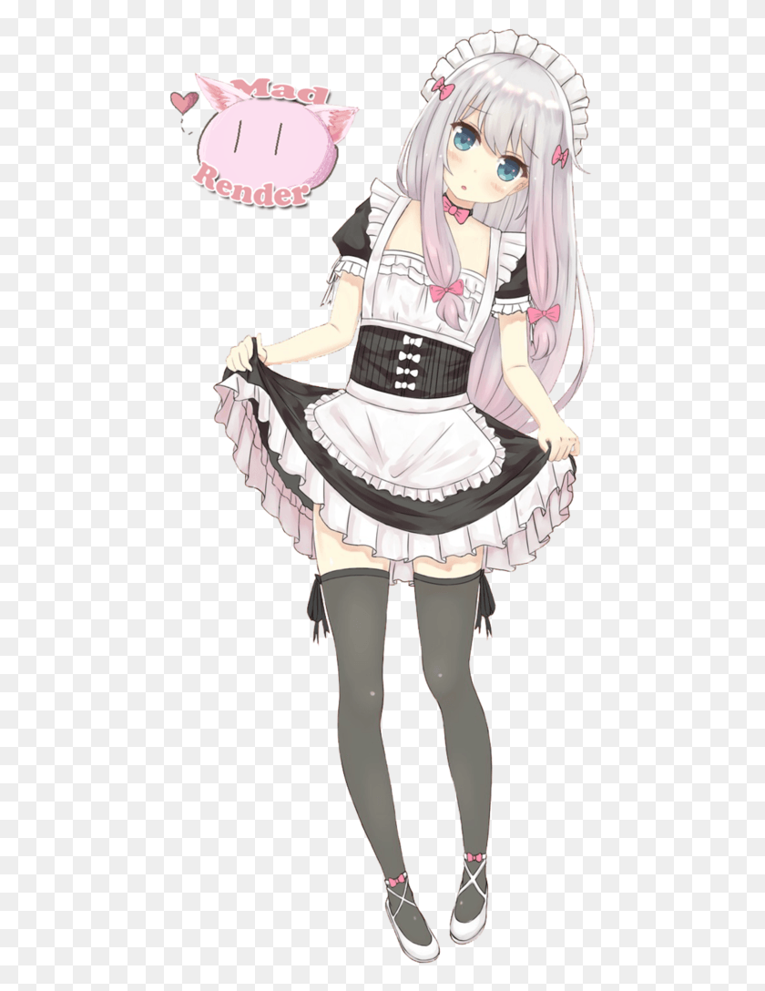 469x1028 Maid Drawing Shounen Cartoon, Doll, Toy, Costume HD PNG Download
