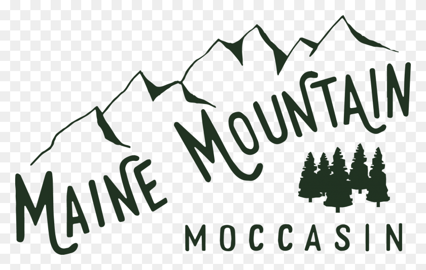 1550x939 Maine Mountain Moccasin Logo Illustration, Text, Handwriting, Calligraphy HD PNG Download
