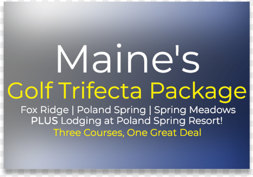 Maine Trifecta Package Poster, Advertisement, Text Sticker PNG