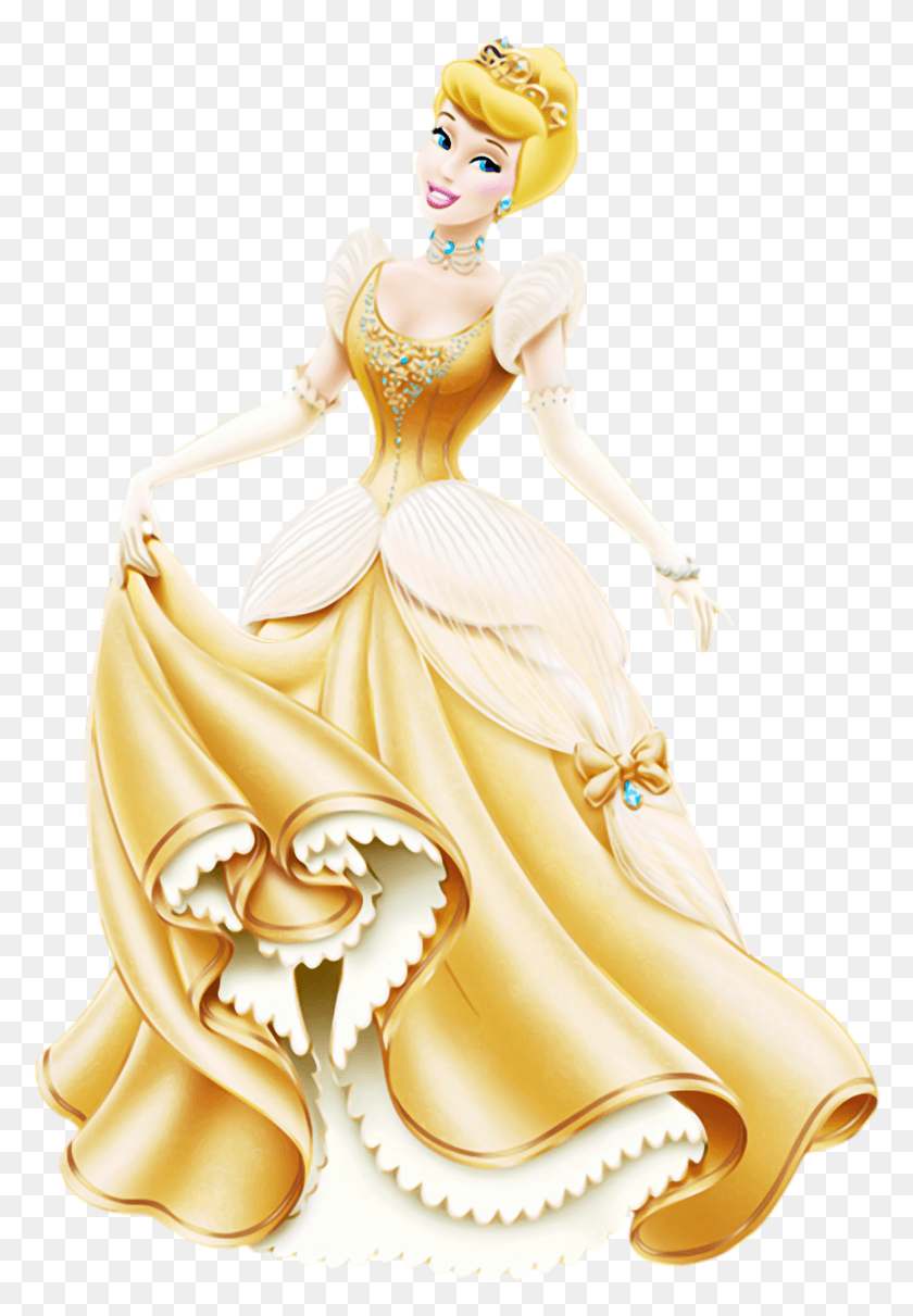 867x1280 Descargar Png Mais Algumas Imagens Com Fundo Transparente Das Cinderella Disney Princess Gold, Figurine, Person, Human Hd Png