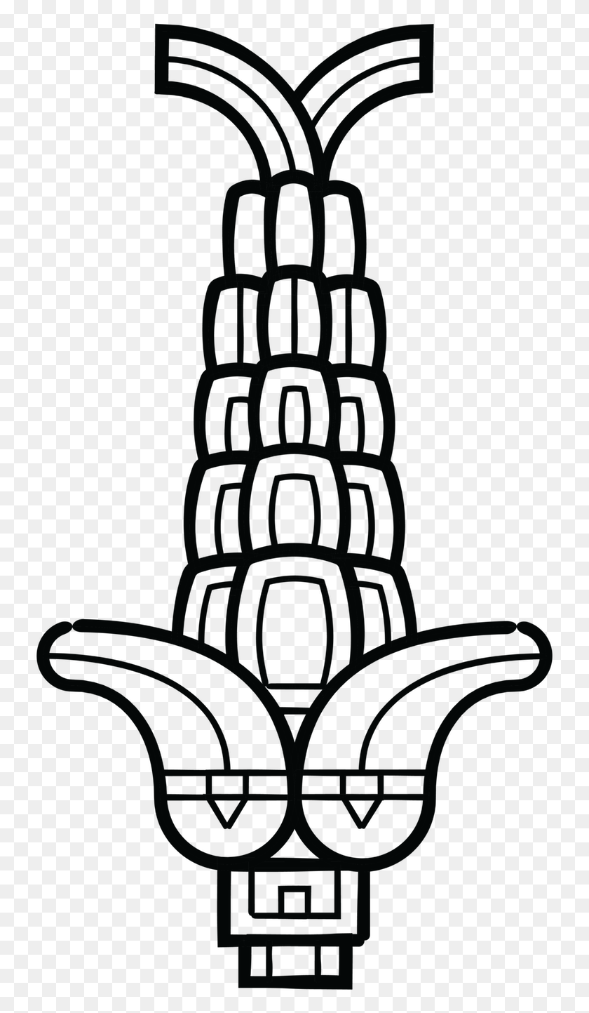 743x1383 Maiz Also Known As Corn A Large Grain Plant Rst Line Art, Architecture, Building, Tower HD PNG Download