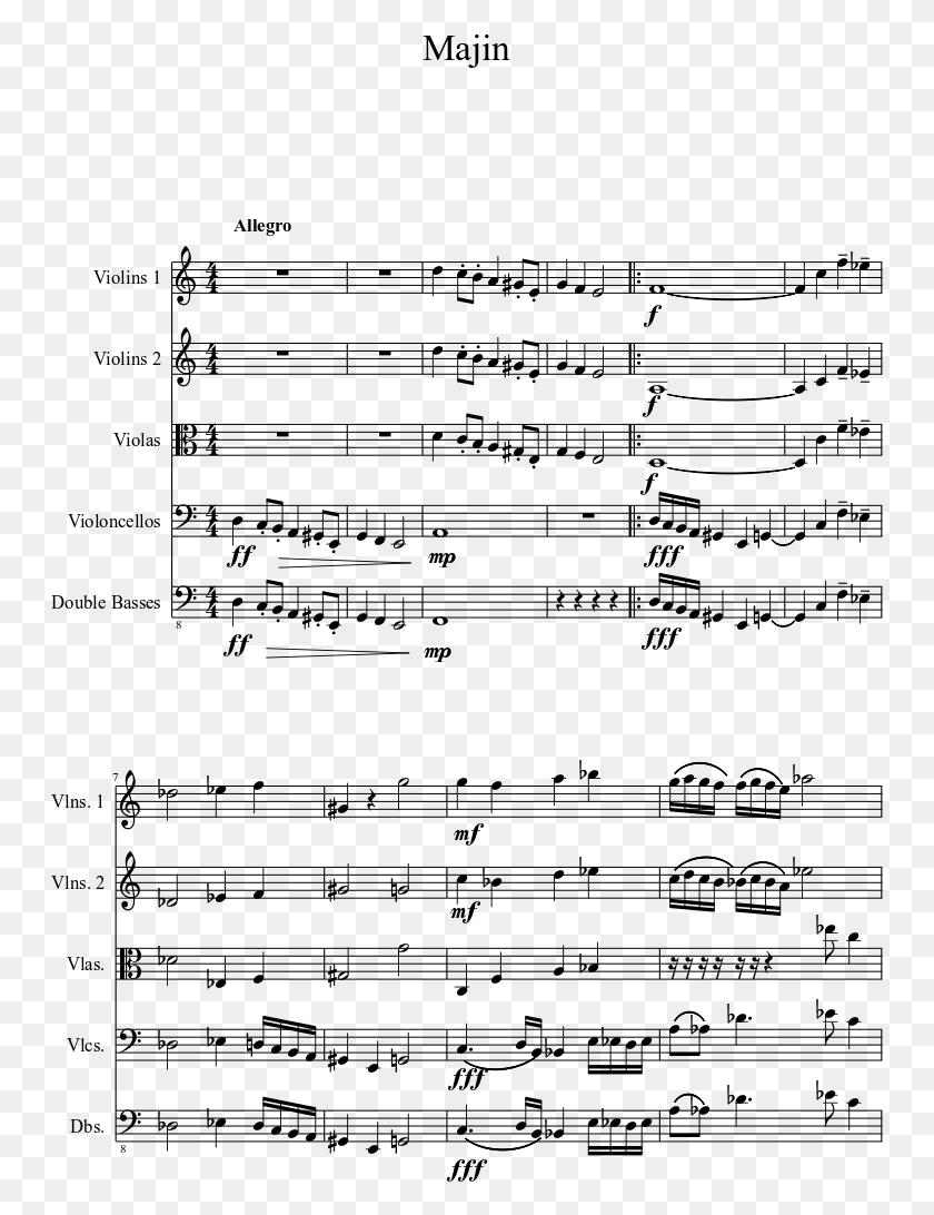 749x1032 Majin Sheet Music 1 Of 4 Pages Old Town Road Trumpet Sheet Music, Gray, World Of Warcraft HD PNG Download