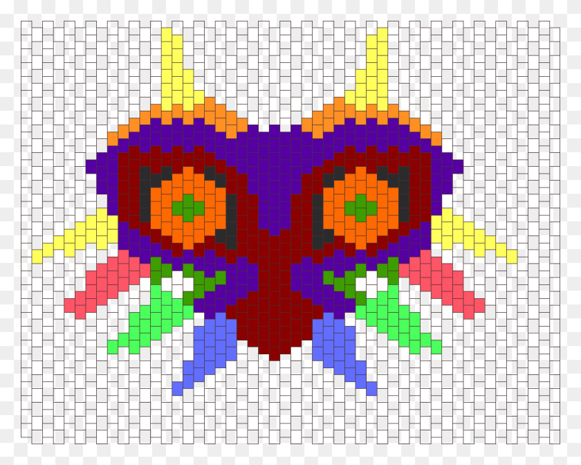 1050x824 Majoras Mask Bead Pattern Cross Stitch, Graphics, Mosaic HD PNG Download
