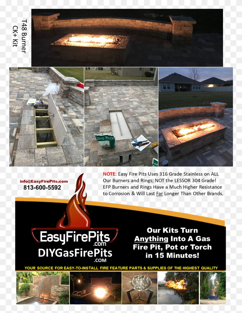 1130x1489 Make A Custom Gas Fire Pit Or Custom Gas Fire Table Fire Pit, Advertisement, Building, Poster HD PNG Download