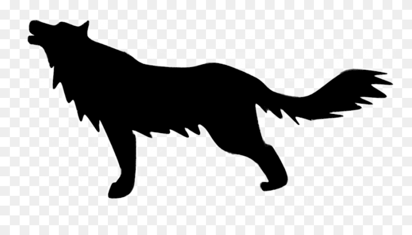 879x474 Make A Silhouette Dog Catches Something, Stencil, Panther, Wildlife HD PNG Download