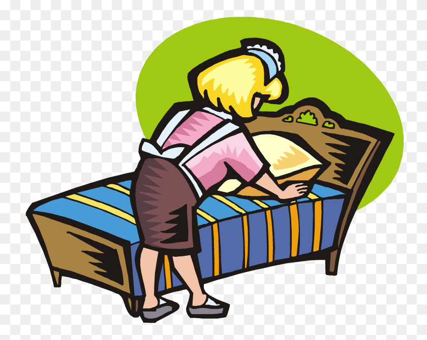 750x610 Make Bed Clipart Making The Bed Cartoon, Outdoors, Book, Female HD PNG Download