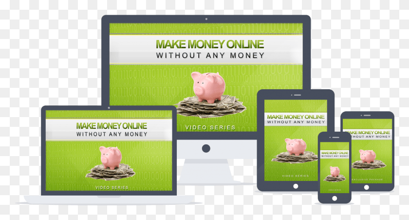 1309x657 Make Money Online When Youre Broke Done For You Lead Responsive Web Design Service, Piggy Bank, Plant, Flyer HD PNG Download