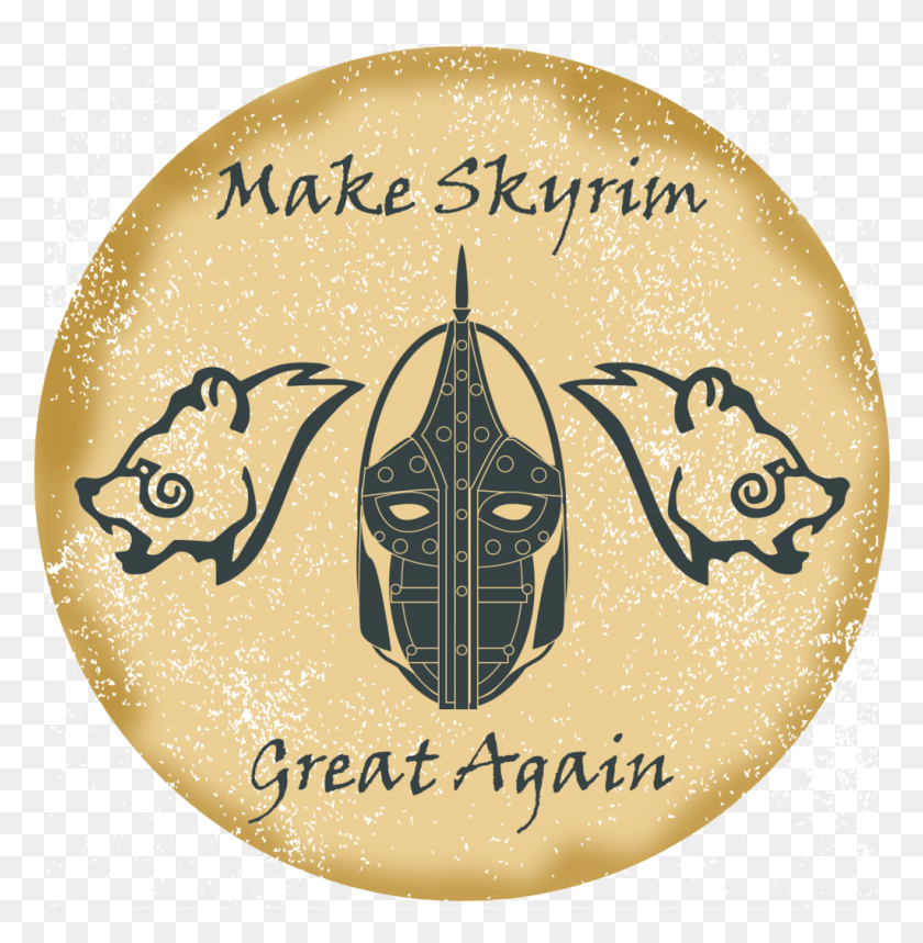 1023x1048 Descargar Skyrim Great Again Ulfric Stormcloak, Etiqueta, Texto, Logotipo Hd Png