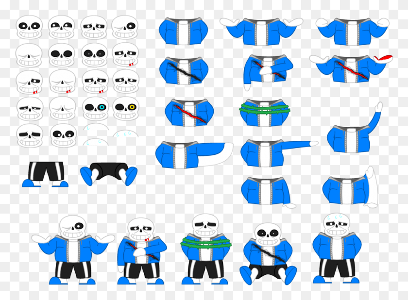 991x710 Make Sprite Sheet From Sans Undertale Fight Sprites, Toy, Performer, Text HD PNG Download