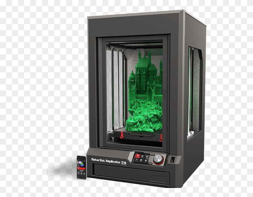 534x594 Descargar Png Makerbot Replicator Z18 Impresora 3D Makerbot Replicator, Máquina, Monitor, Pantalla Hd Png