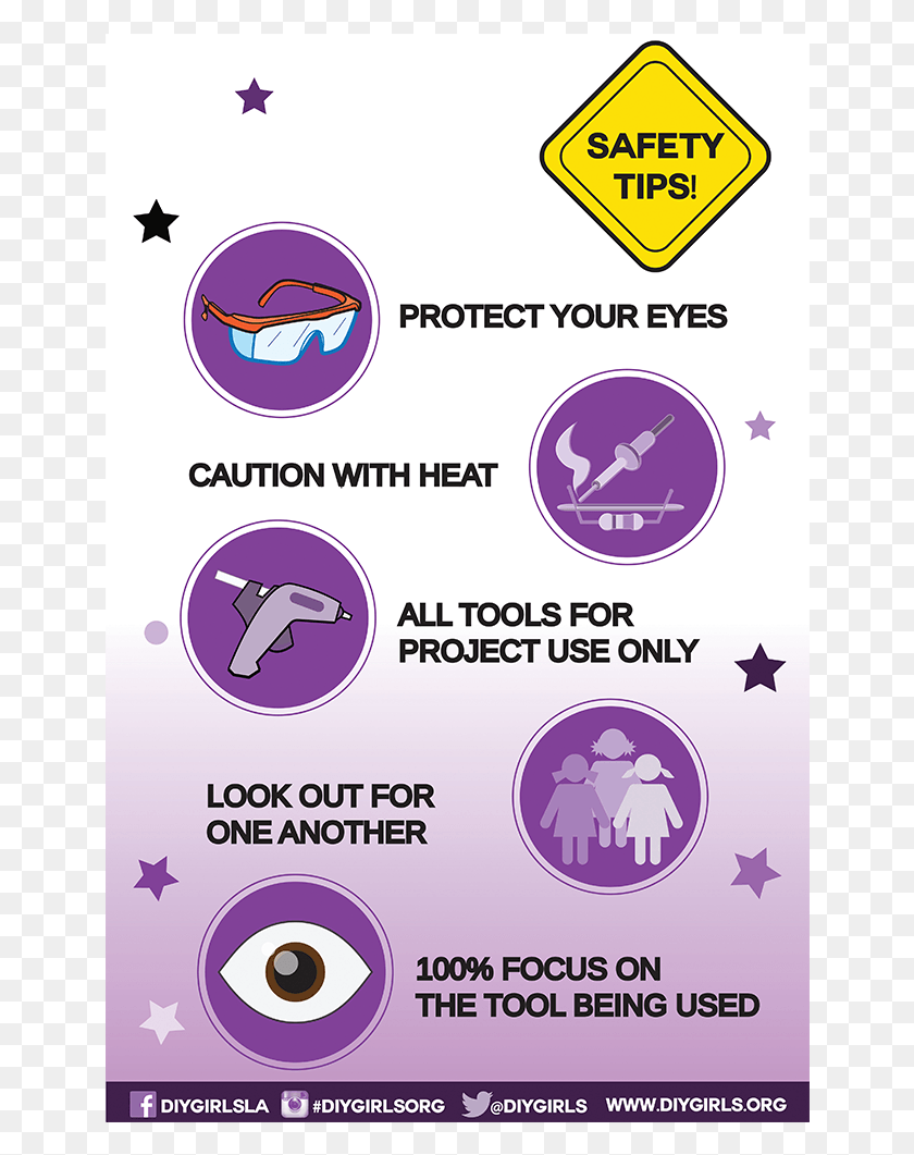 648x1001 Makerspace Safety Sign Makerspace Safety Poster, Purple, Bird, Animal HD PNG Download