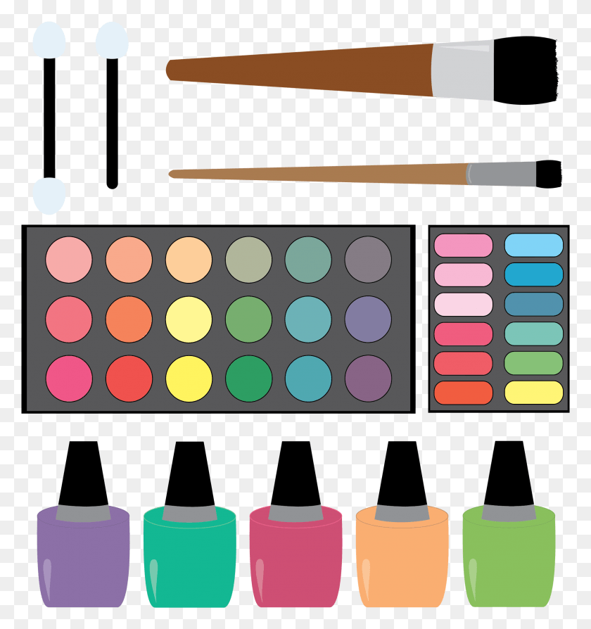 2121x2269 Makeup Cosmetics Clip Art Svg, Palette, Paint Container, Rubber Eraser HD PNG Download