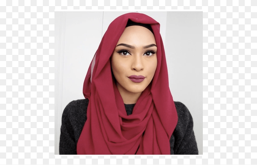 486x481 Makeup For Red Hijab, Clothing, Apparel, Hood HD PNG Download