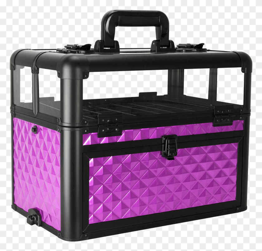 2268x2169 Makeup Train Case With 24 Compartments Nail Polish HD PNG Download